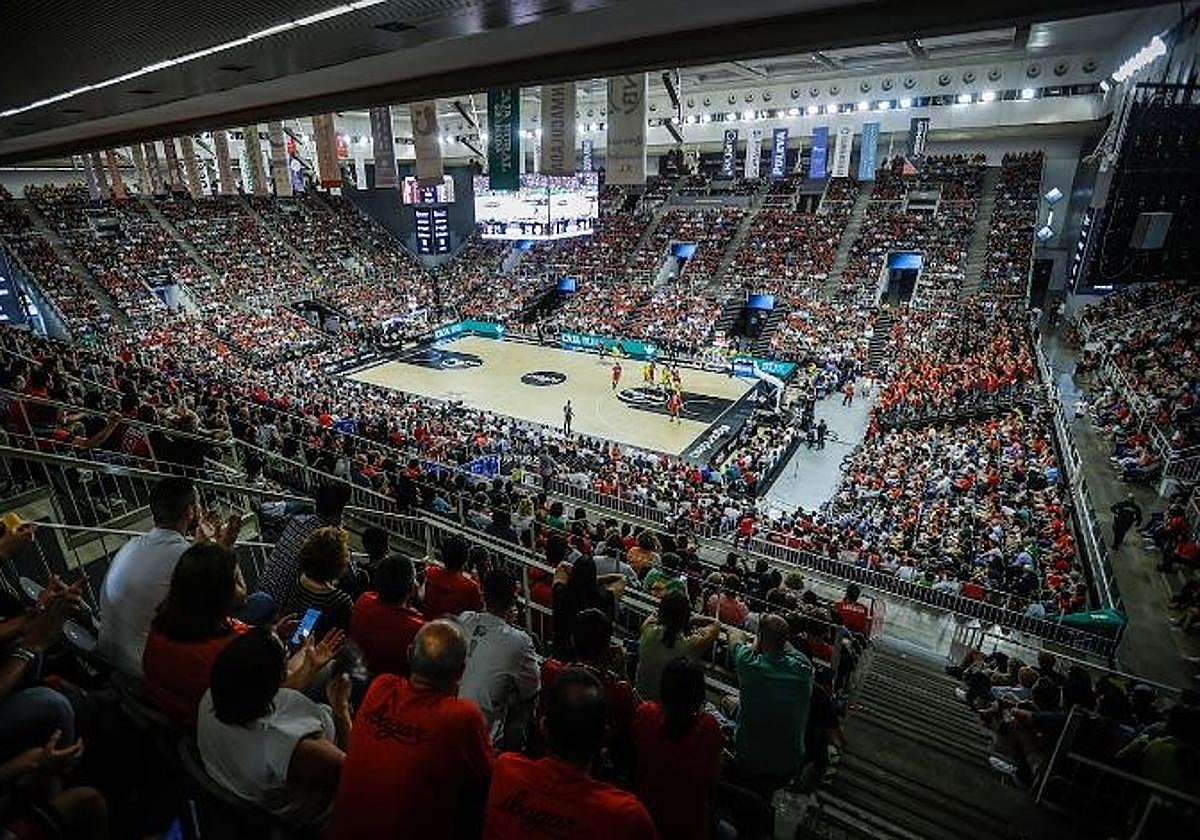 Aspecto del Palacio de los Deportes durante un partido anterior.