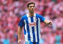 José Gragera, durante un partido de la temporada pasada con el Espanyol.
