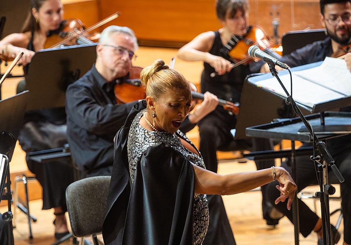 Esperanza Fernández, durante el concierto.