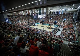 Un partido en el Palacio de los Deportes.