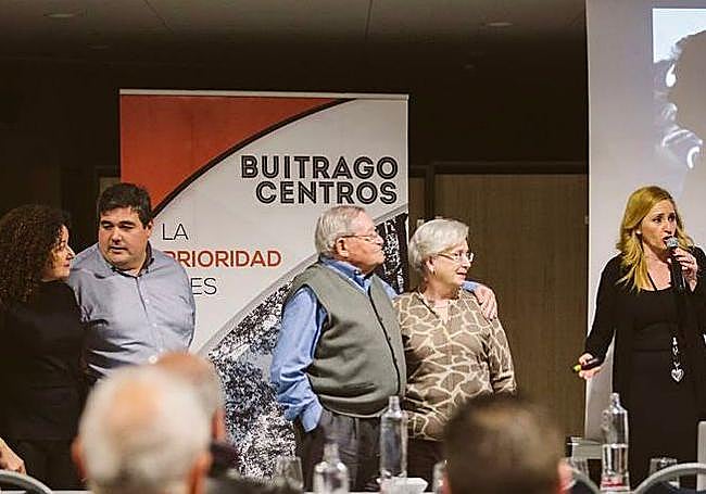 Dionisio Extremera, Cándida Buitrago y Juan de Dios Extremera, en el congreso de Buitrago del año 2017.