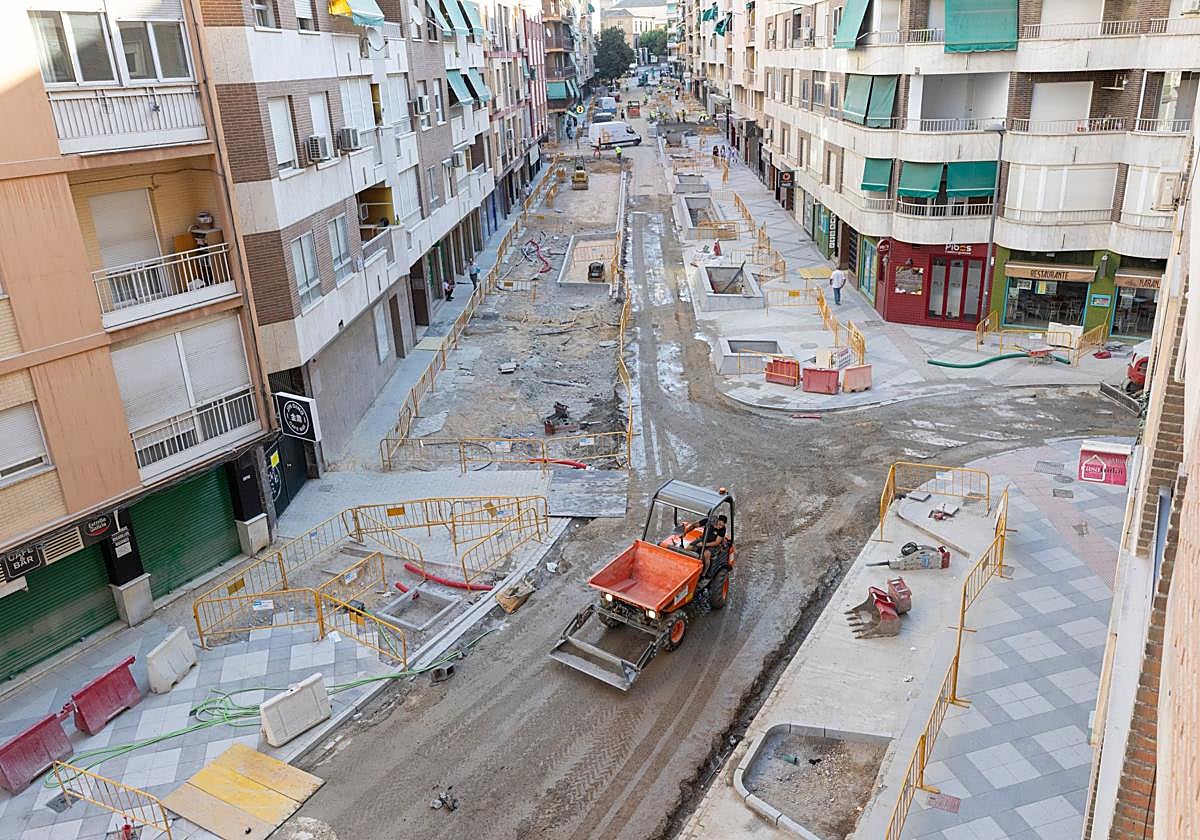 Estado de las obras de Emperatriz Eugenia, ayer.