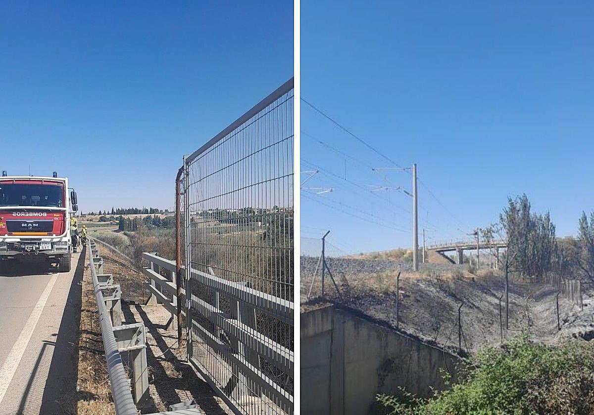 Otro incendio afecta a la circulación ferroviaria de los trenes en Granada con nuevos retrasos.
