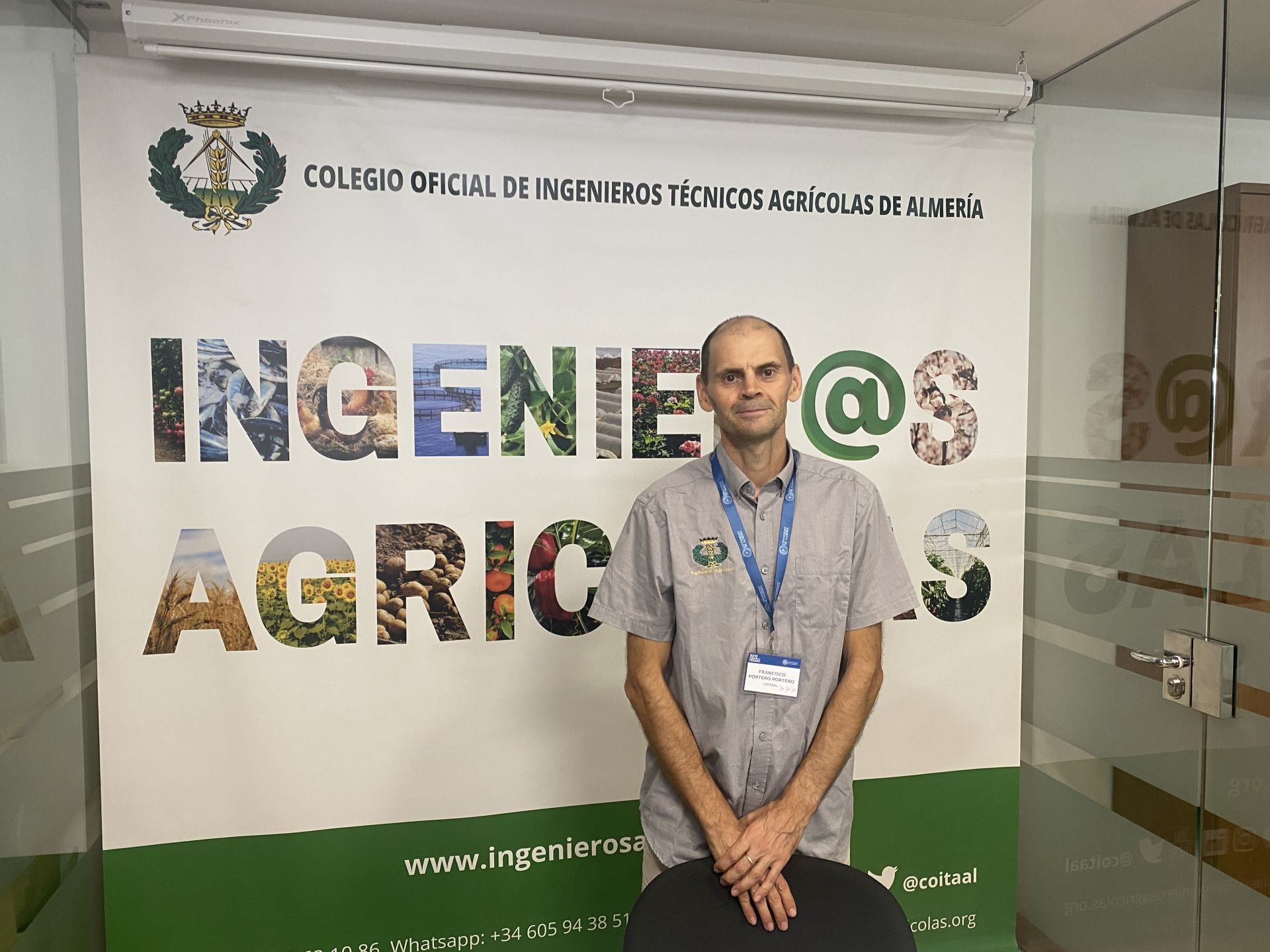 El secretario del Colegio Oficial de Ingenieros Técnicos Agrícolas de Almería,Francisco Portero.