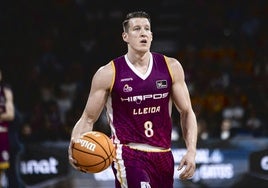 Luka Bozic, en un partido del Hiopos Lleida.