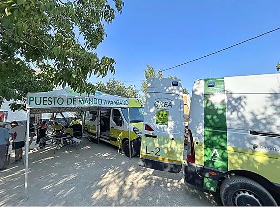 Puesto de mando instalado para la búsqueda de la mujer desaparecida en Baza