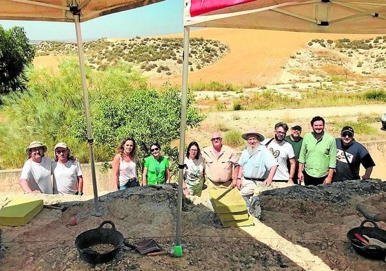 Recuerdo de la reunión en el yacimiento de Huéscar.