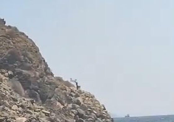 Imagen del rescate en la Garrofa.