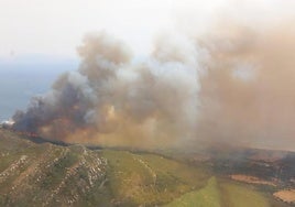 Evacuados hoteles, campings, chiringuitos y 5.000 vehículos por el incendio de Tarifa
