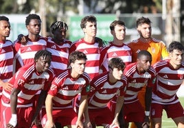 Alineación titular del Granada para el amistoso contra el Cádiz.
