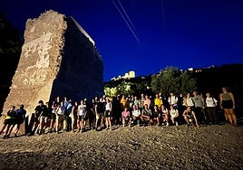 Grupo de participantes en la ruta para ver perseidas.