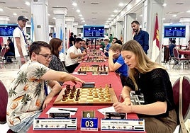 Un instante de la competición.