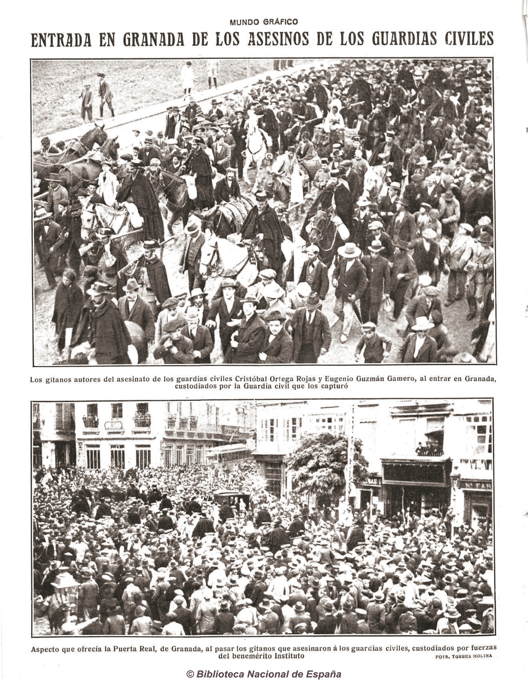 Imagen principal - Páginas publicadas en la revista Mundo Gráfico.