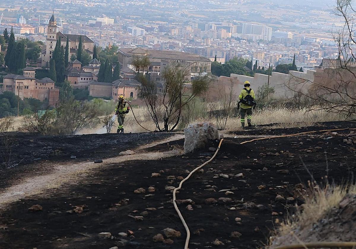 Las imágenes del incendio en San Miguel Alto
