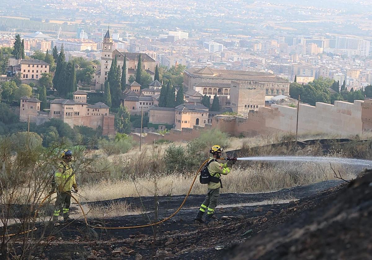 Incendio este sábado en San Miguel Alto.