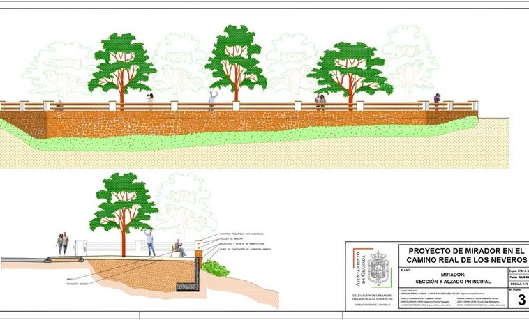 Granada creará un nuevo mirador en el Camino Real de los Neveros