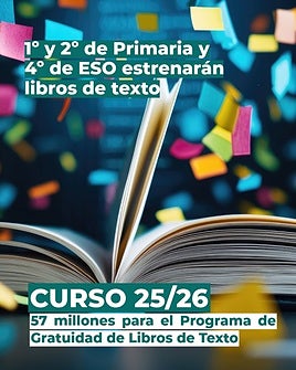 94.000 alumnos granadinos se benefician del programa de gratuidad de libros
