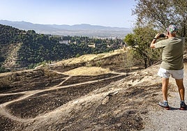 La zona de San Miguel en la que se produjo el fuego este fin de semana.