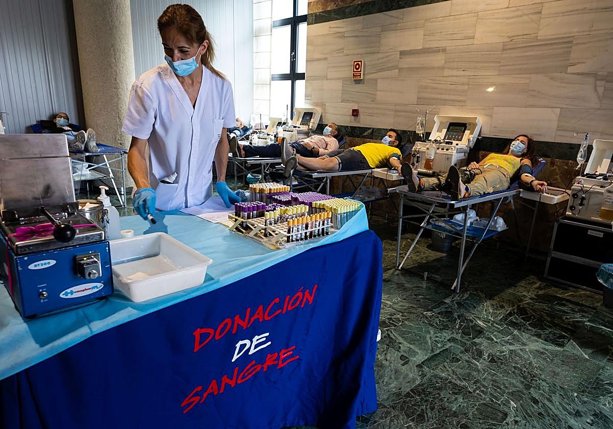 Imagen de archivo de una campaña de donación de sangre pasada en el Palacio de Congresos.