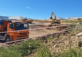 Obras de la futura lavandería, en la Ciudad Sanitaria.