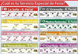 Ocho líneas y 26 vehículos llevarán en autobús a los almerienses a la Feria