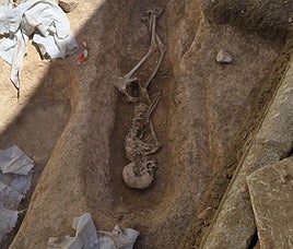 Uno de los enterramientos que se han descubierto.