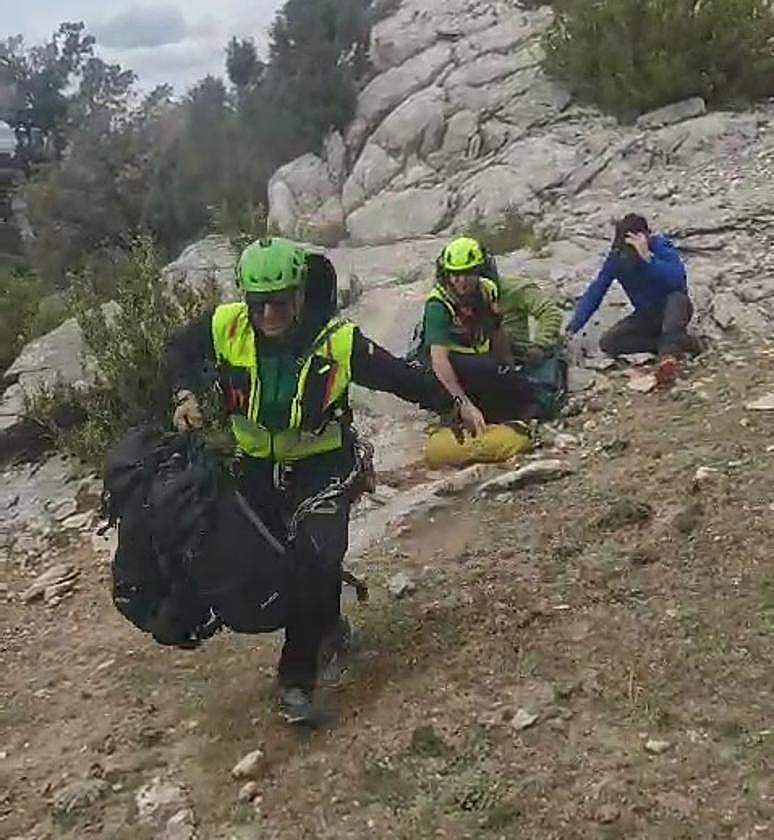 Rescate del equipo del GREIM en la sierra de Jaén, en una imagen de archivo.