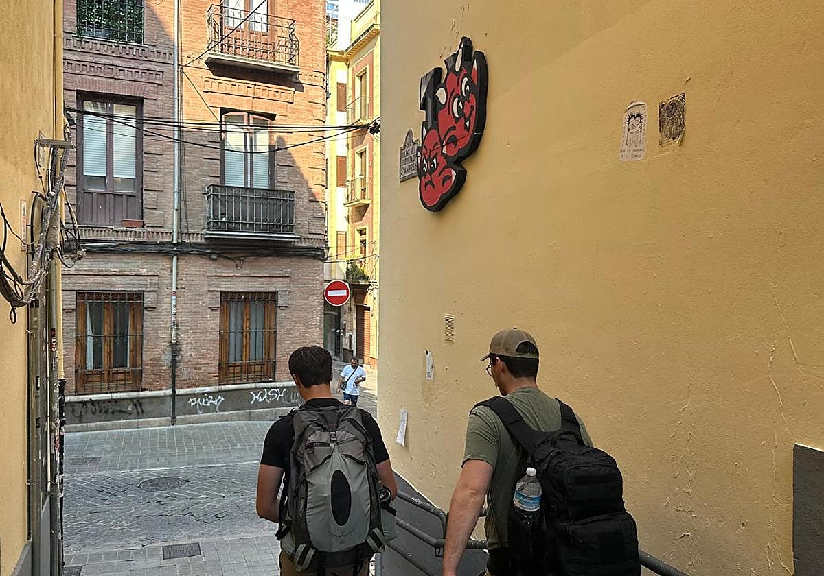 Creación inspirada en 'Invader' de la calle Molino de la Corteza de San Andrés