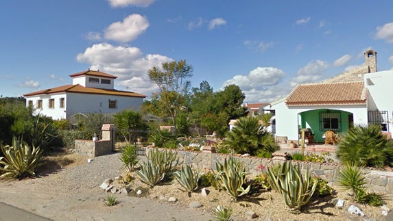 Vista de una zona residencial del municipio de Arboleas.