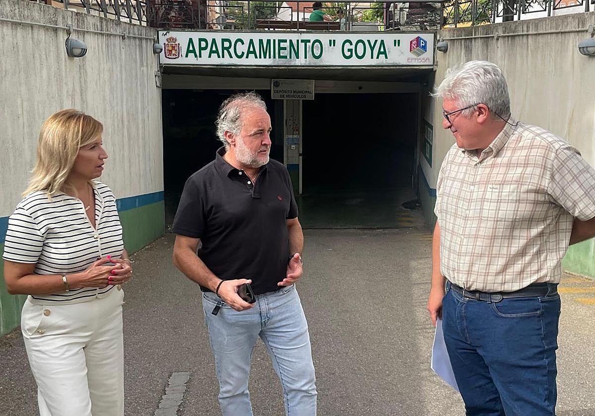 Visita al aparcamiento 'Goya' en el capital.