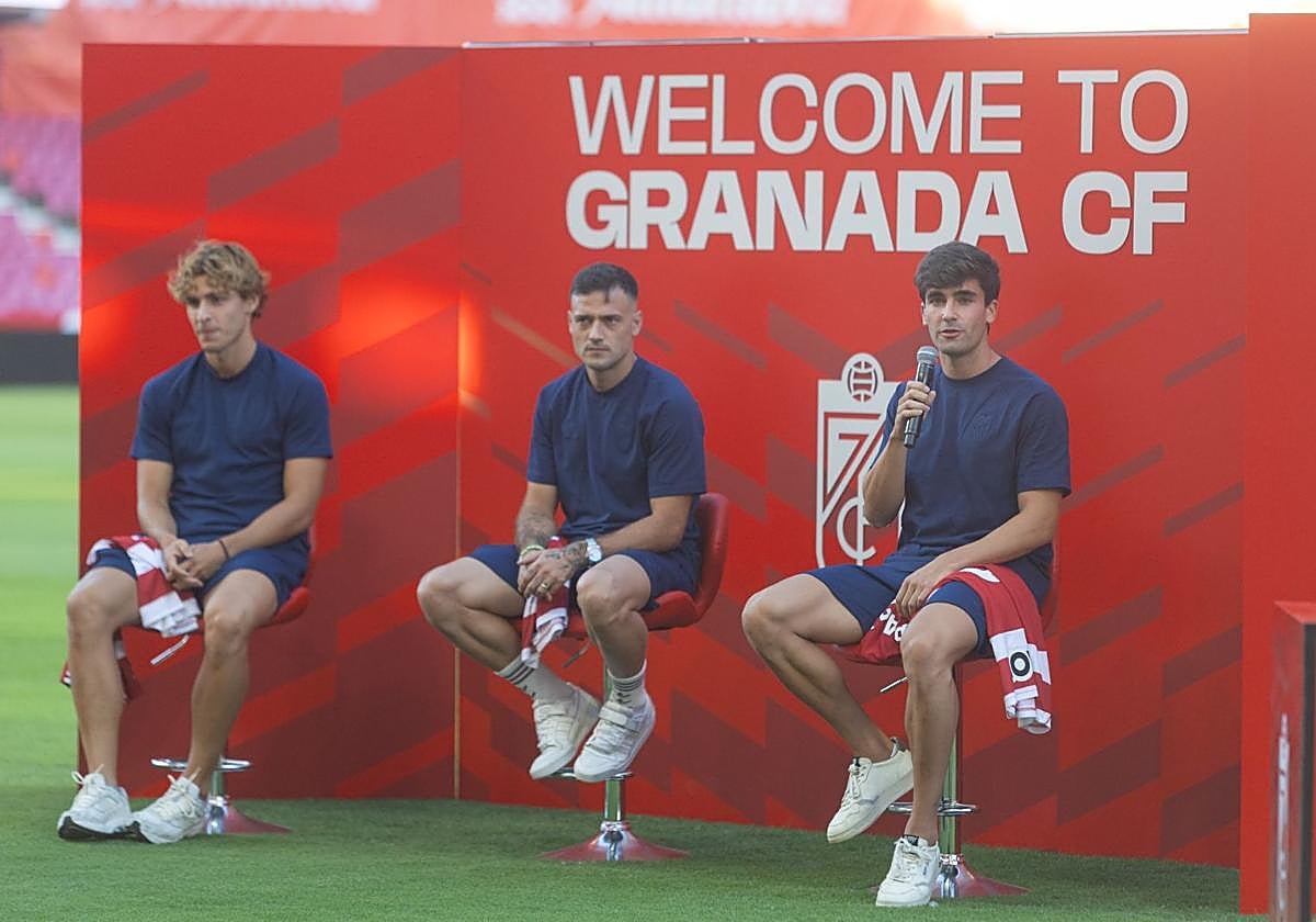 Jorge Pascual, José Arnaiz y Pedro Alemañ son presentados como fichajes del Granada.