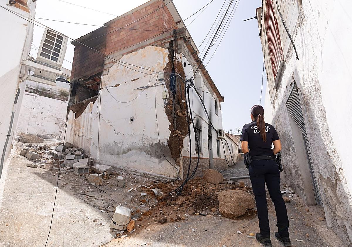 Estado en el que quedó la vivienda de Pinos Puente.