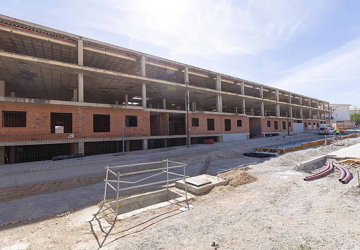 Edificio en estructura de Las Gabias donde irán 66 VPO.