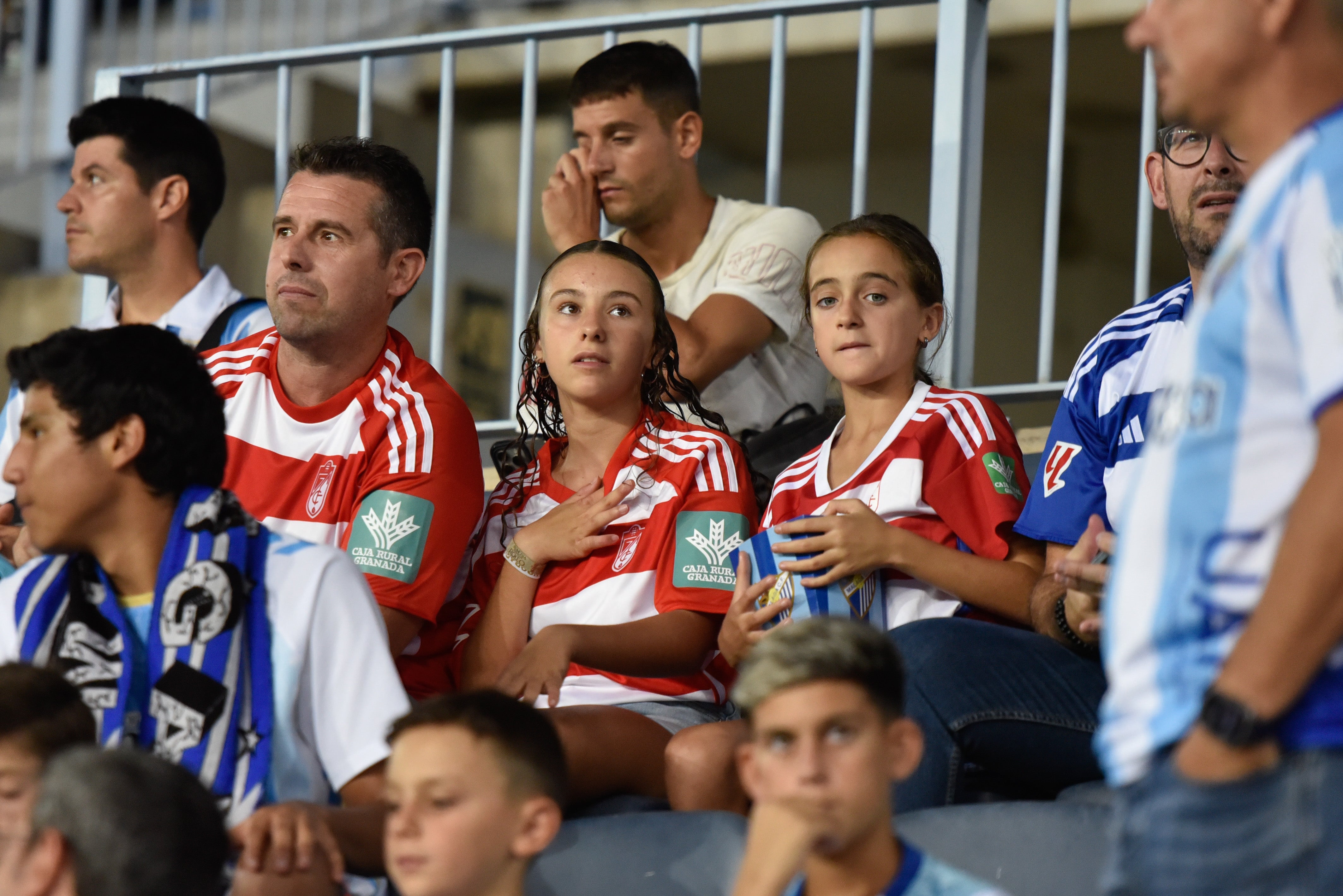 La afición del Granada CF en La Rosaleda