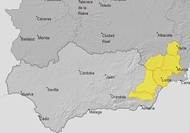 Media provincia de Almería, en aviso amarillo por lluvia este domingo