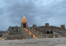 El Cerro de San Cristóbal la noche del 7 de septiembre.