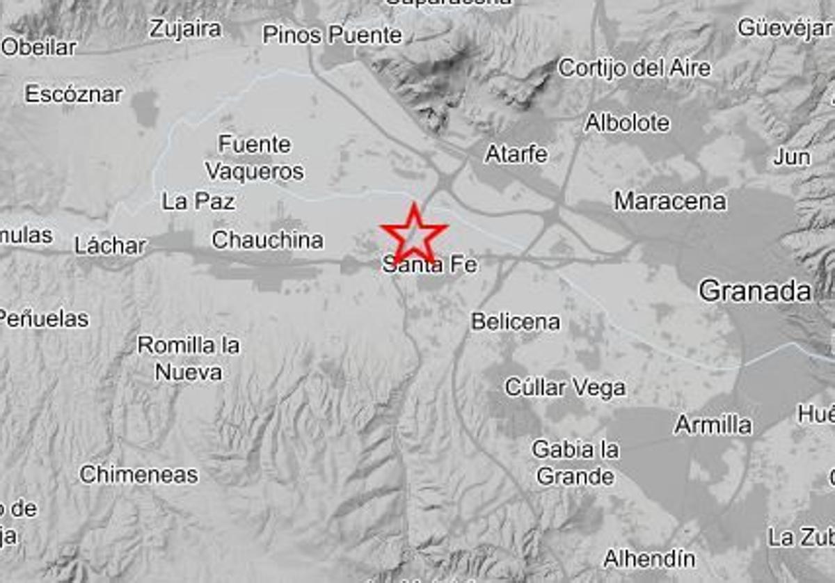 Registrado un terremoto de magnitud 3,1 con epicentro en Santa Fe sentido en varios municipios de la provincia