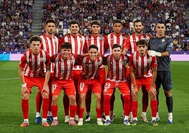 Once inicial del Almería ante el Valladolid