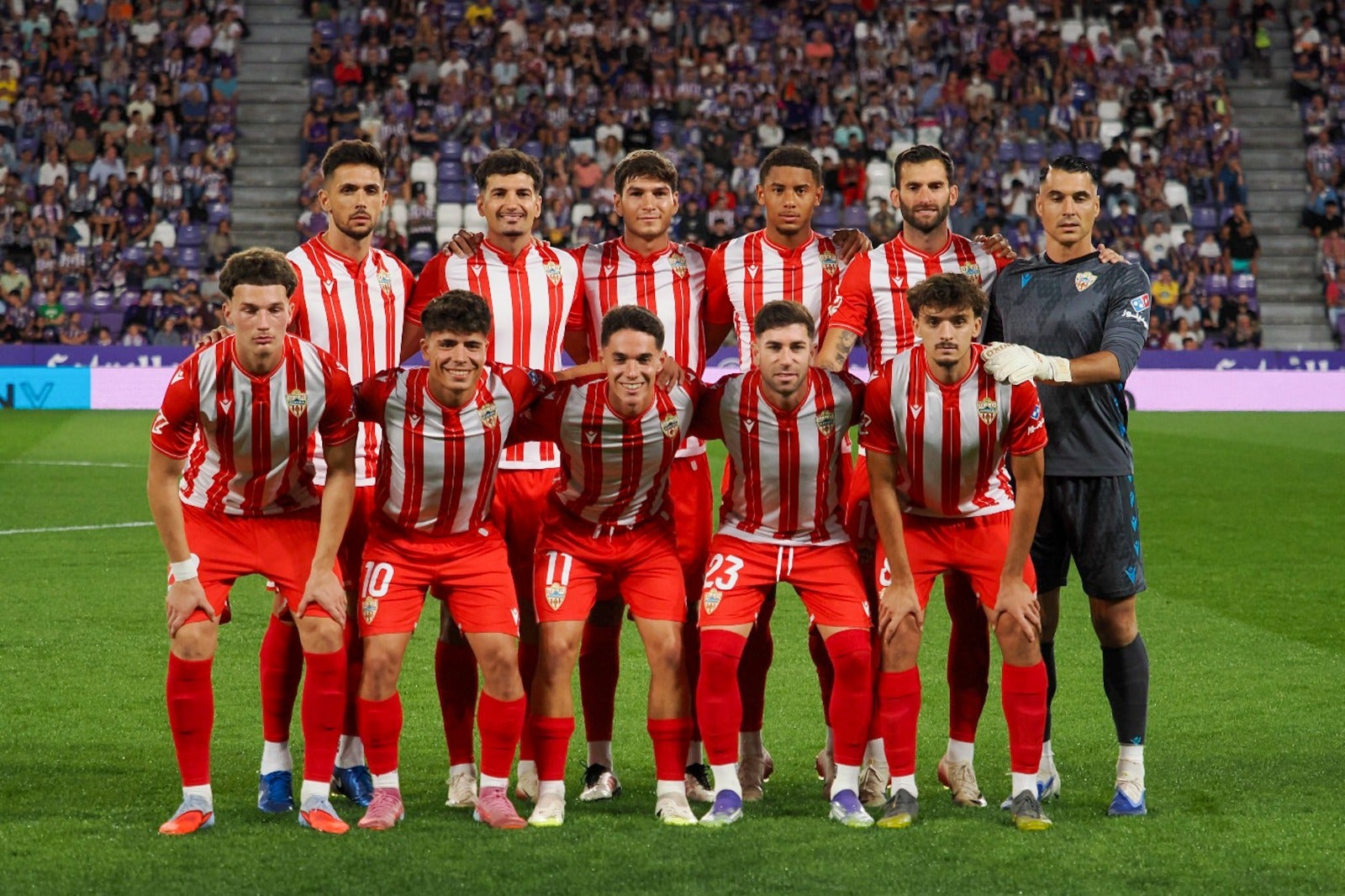 Once inicial del Almería ante el Valladolid