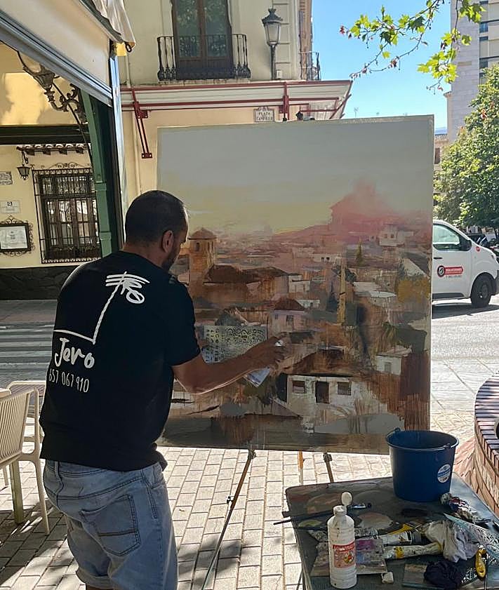 Imagen secundaria 2 - Artistas en Plaza del Campillo. 