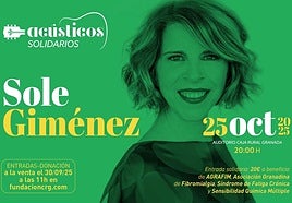 Fundación Caja Rural Granada une cultura y solidaridad con Sole Giménez