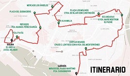 Itinerario de la manifestación convocada este sábado en Almería.