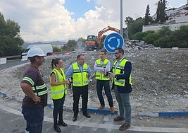 Visita anterior a las obras del gran eje de Almuñécar