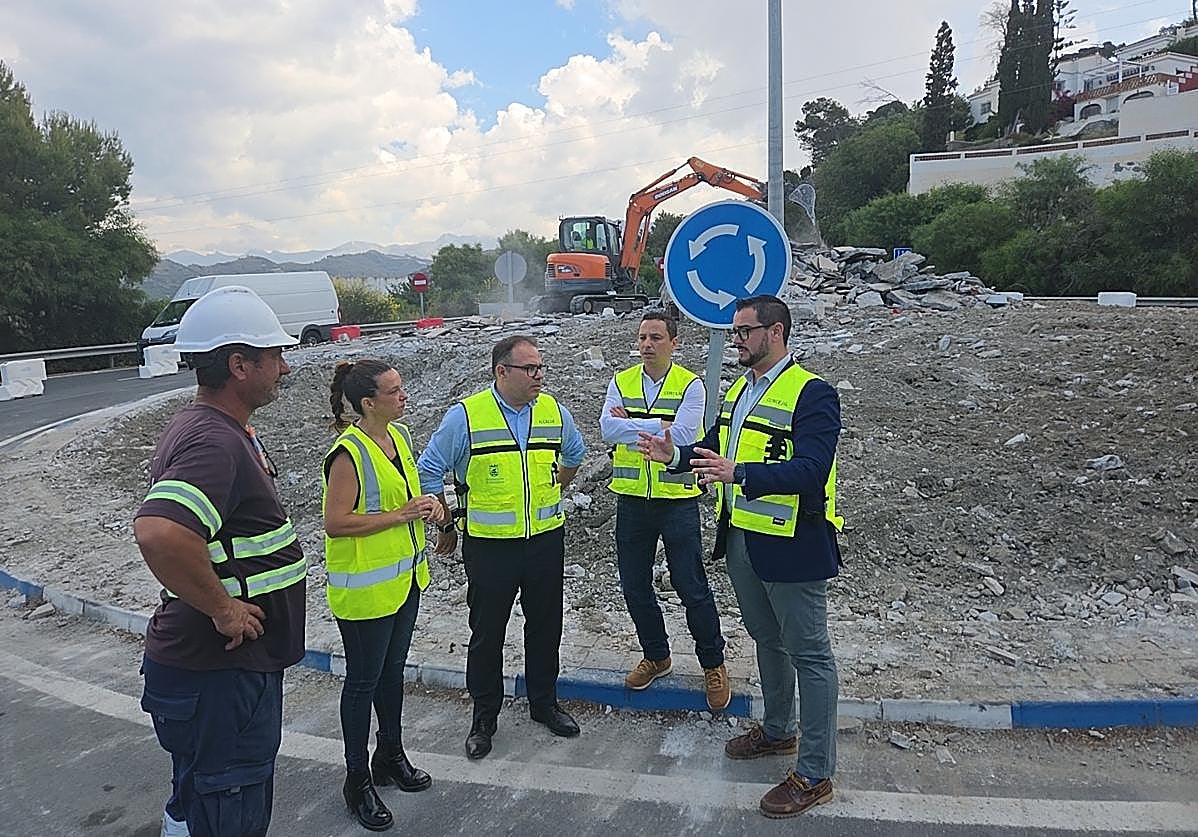 Visita anterior a las obras del gran eje de Almuñécar