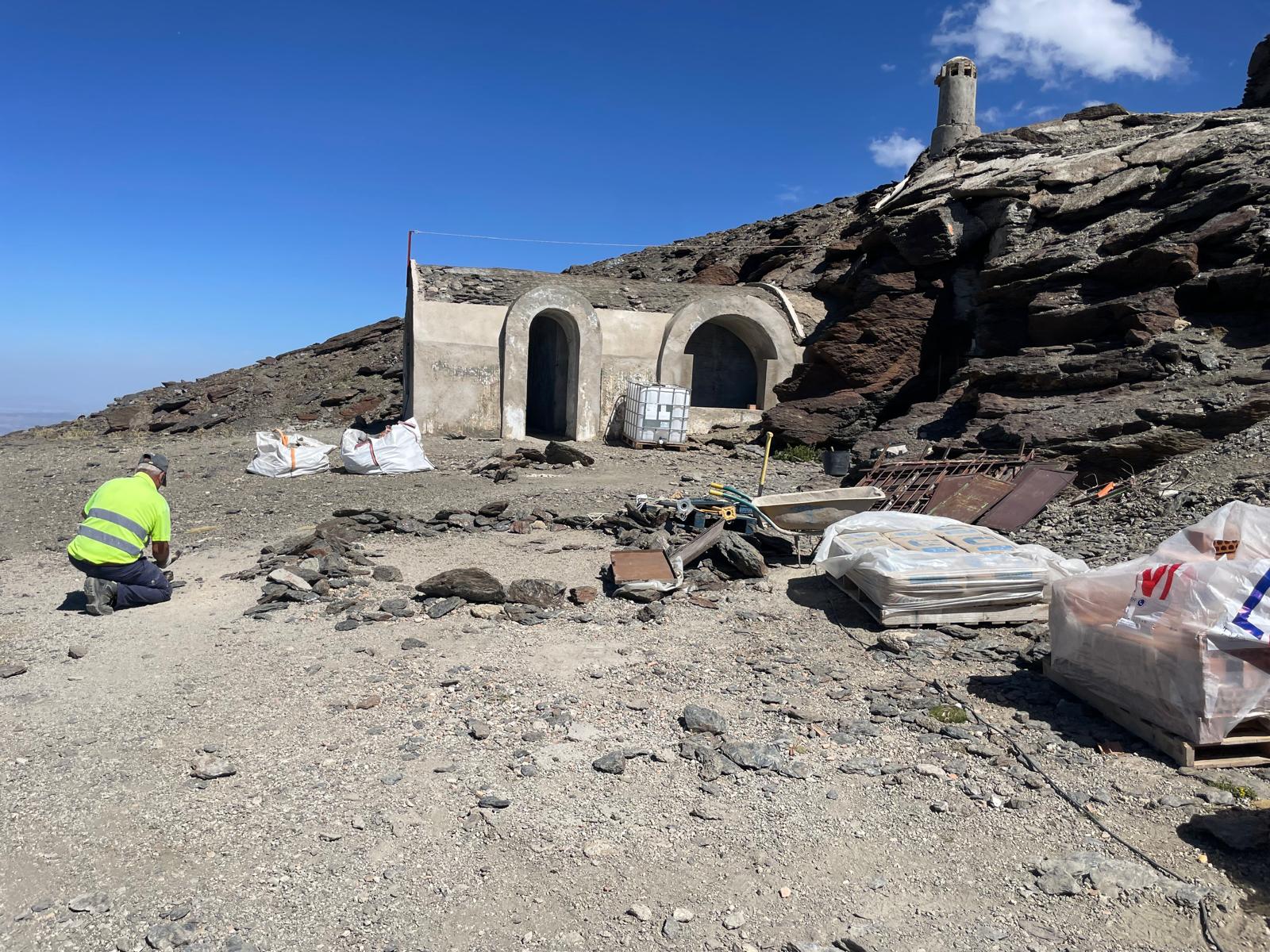 Las obras del refugio de Elorrieta, en imágenes