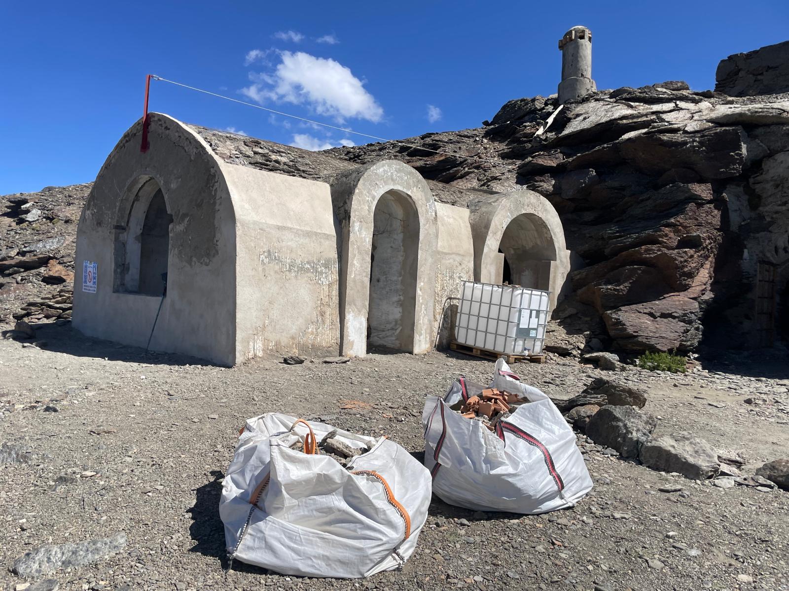 Las obras del refugio de Elorrieta, en imágenes