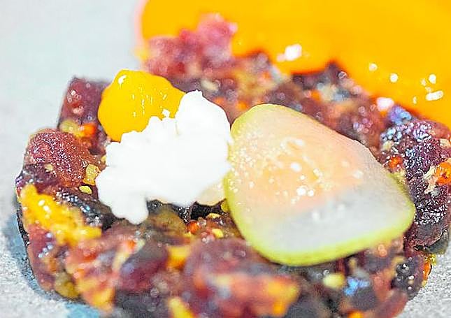 Tartar de mojama. Cocina de autor a precios asequibles.
