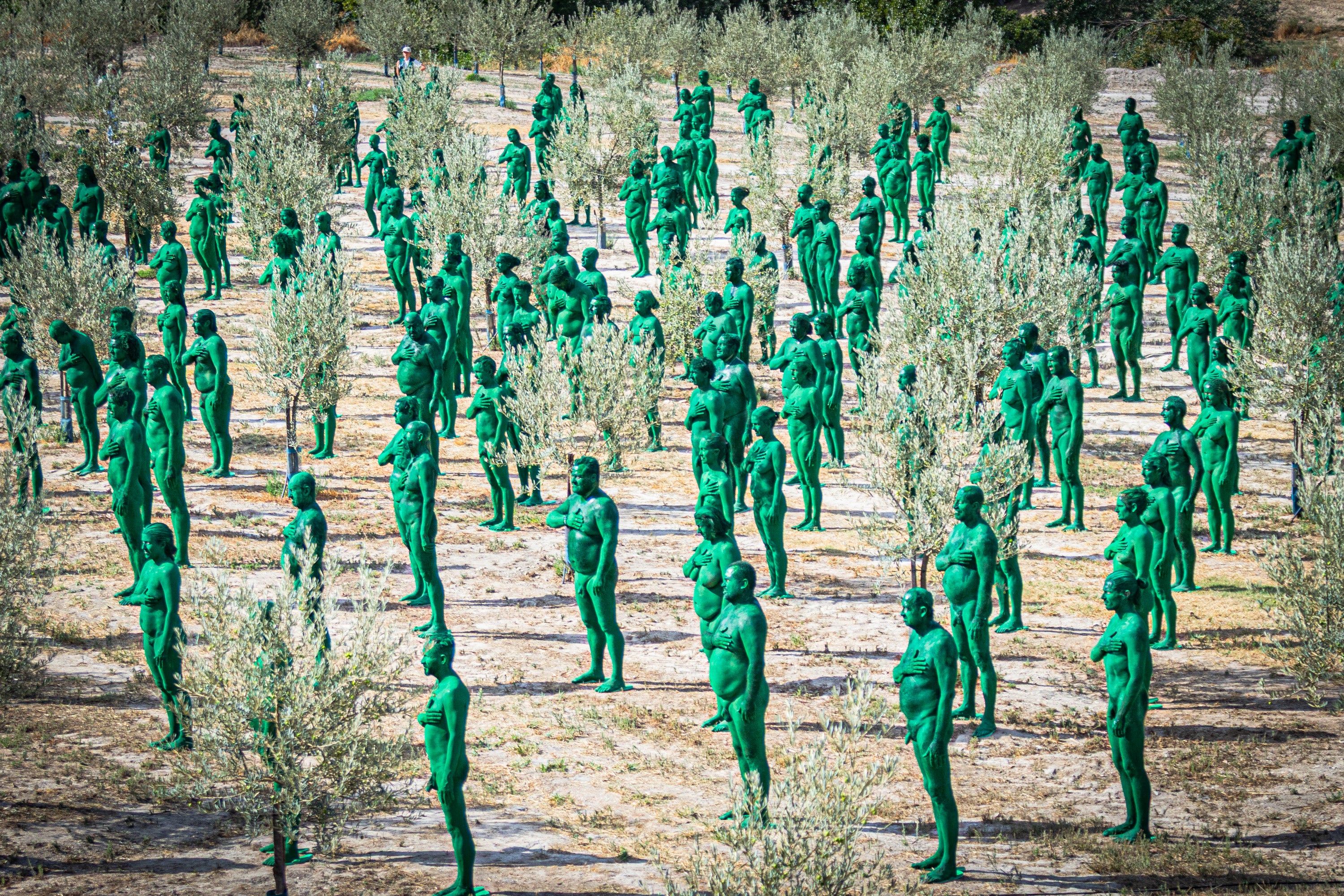 Las imágenes de los desnudos verdes en Granada