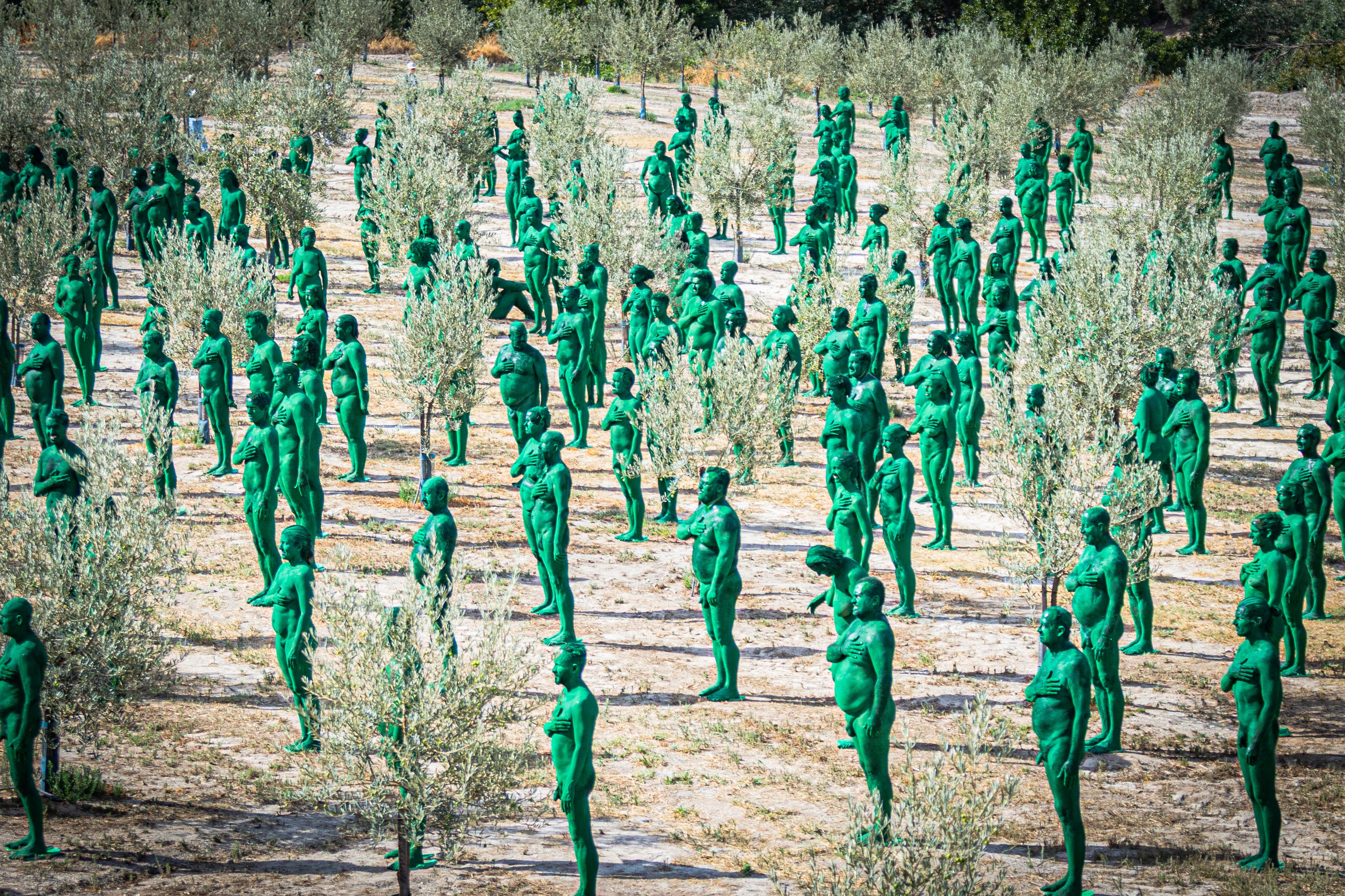 Las imágenes de los desnudos verdes en Granada