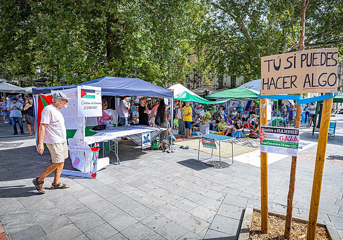 Las imágenes del ayuno solidario con Palestina en Granada